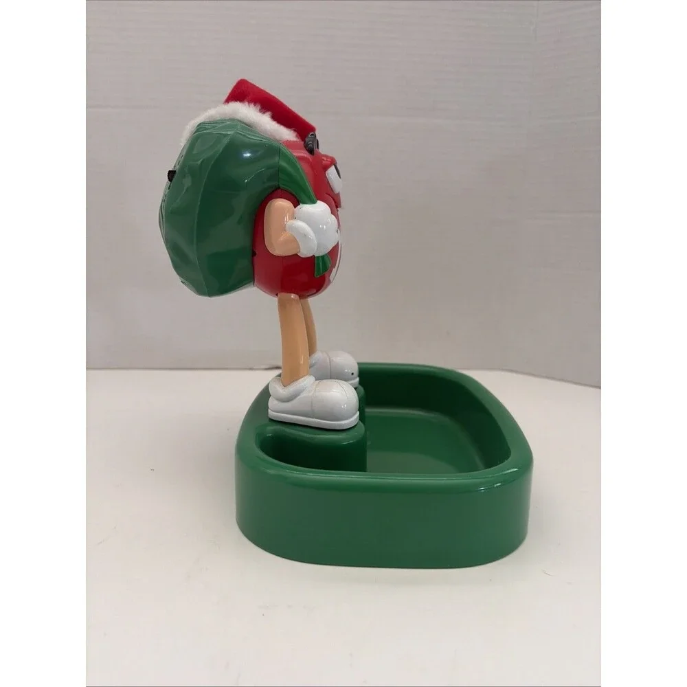 Vintage 1999 M&M's Red Santa Talking Animated Christmas Candy Dish Holiday